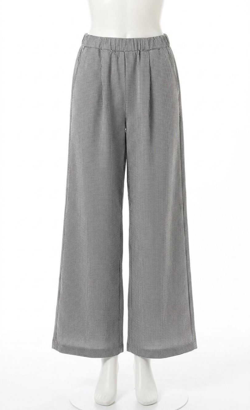 NEW ELAN seersucker pants in black white